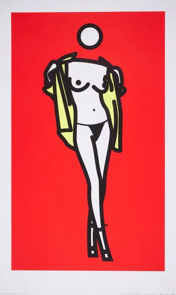 Julian Opie - Woman Taking Off a Man’s Shirt