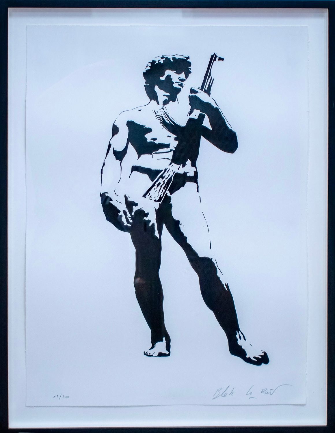 Blek Le Rat - David with Kalashnikov