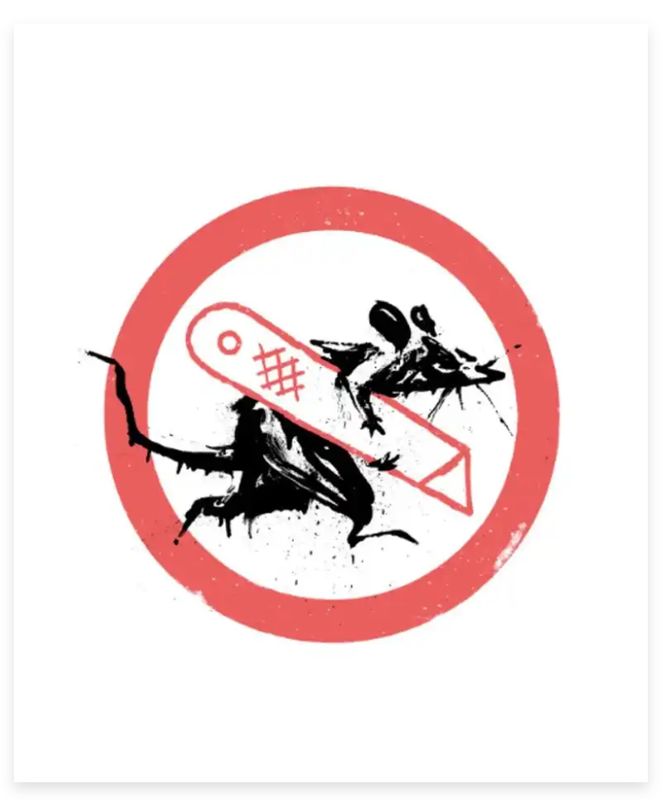 Banksy - Rat Print (Cut and Run Exhibition)