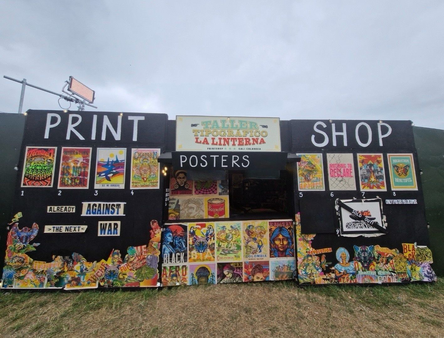 Banksy - Migrant Boat &amp; Full Set Of Glastonbury 2025 Posters (9 Total)