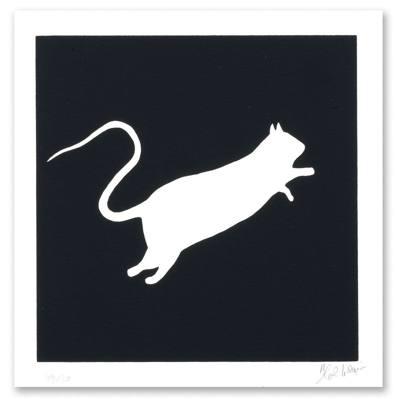 Blek Le Rat - Rat (White On Black)
