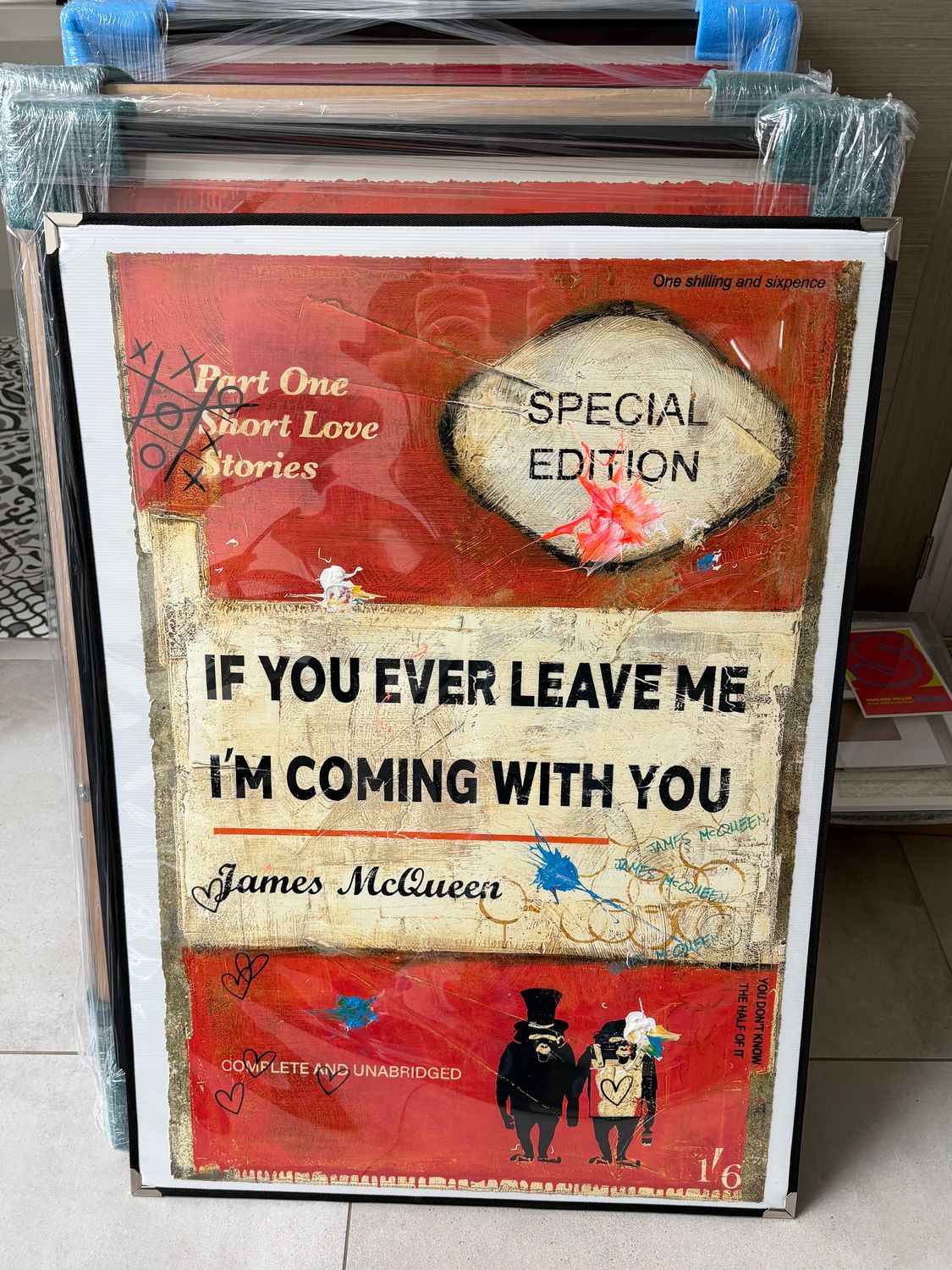 James McQueen - If You Ever Leave Me I’m Coming With You (Hand Embellished, Red)