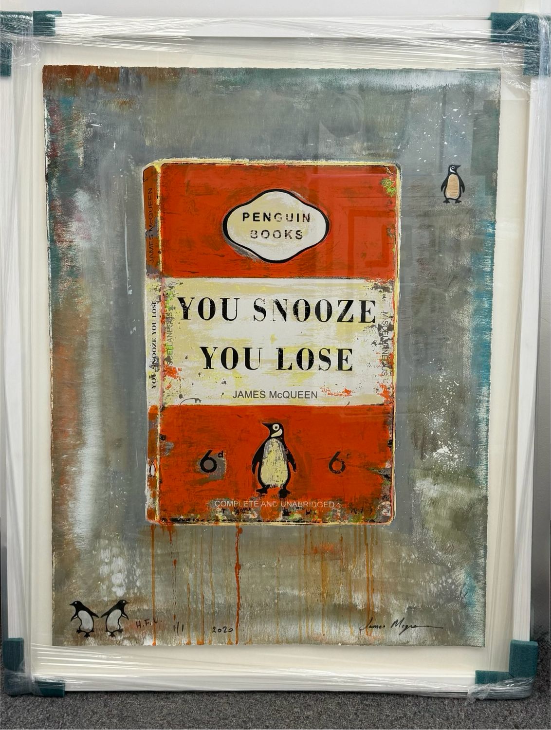 James McQueen - You Snooze You Lose (Hand Finished, Orange)