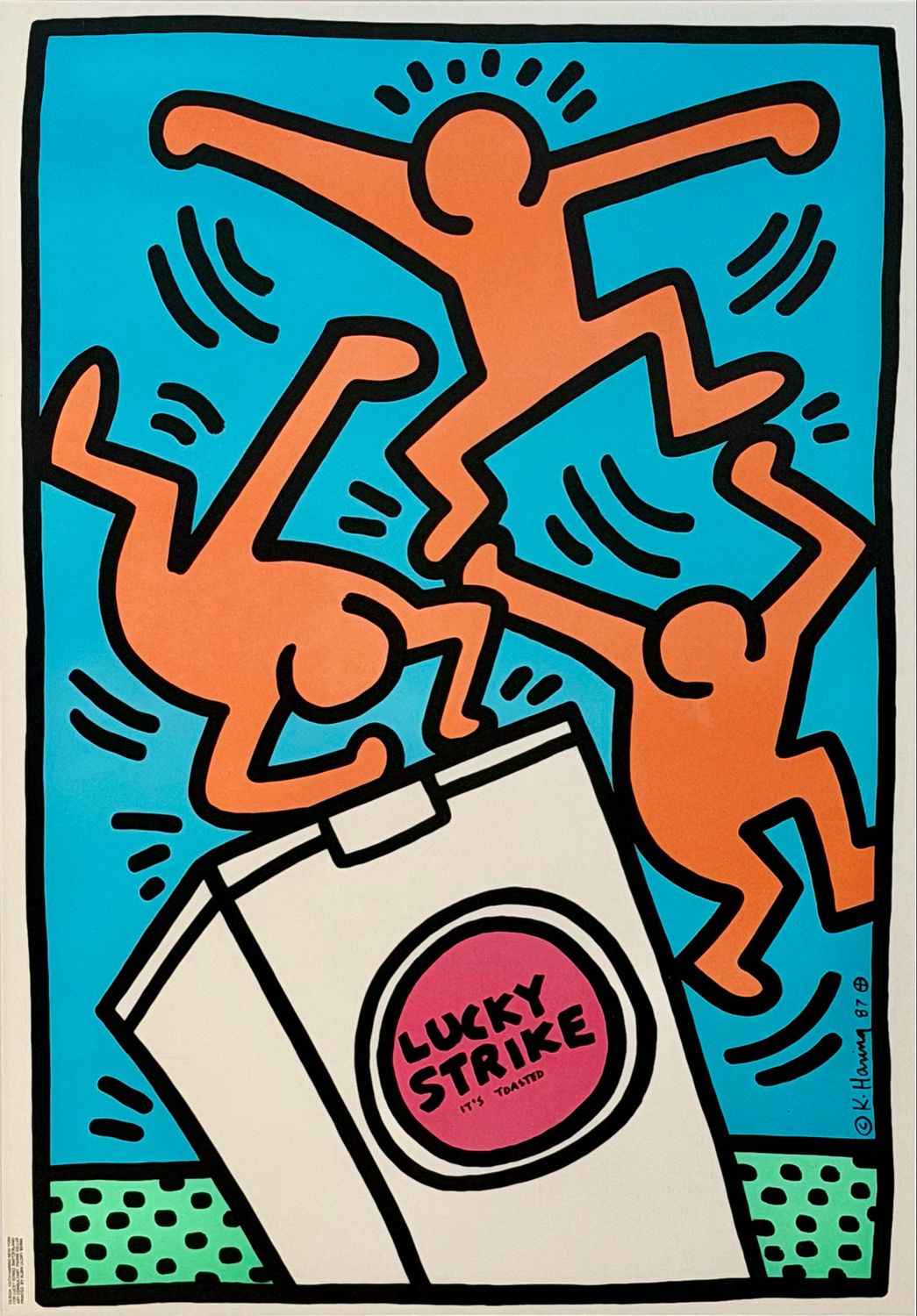 Keith Haring - Lucky Strike ‘Blue’ (Original Poster Print)