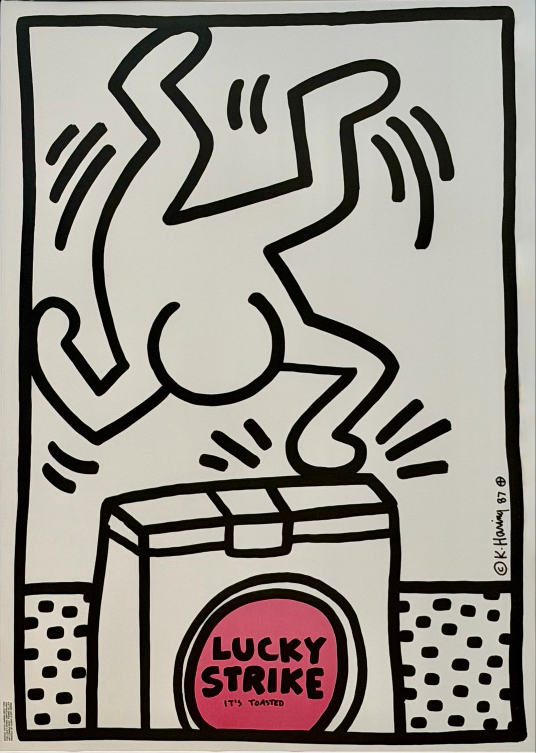 Keith Haring - Lucky Strike ‘White’ (Original Poster Print)