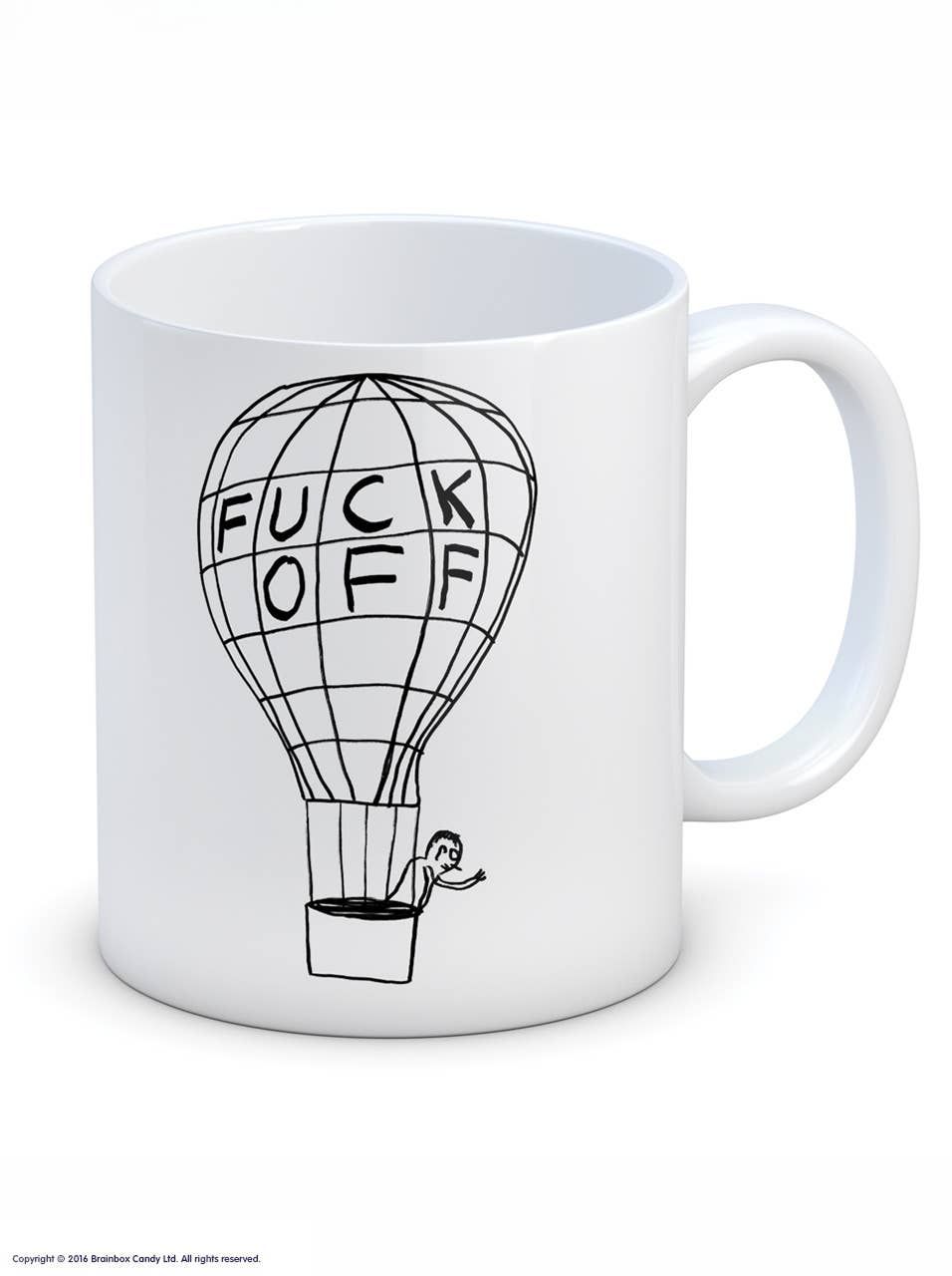 David Shrigley Fuck Off Balloon (Mug) mug