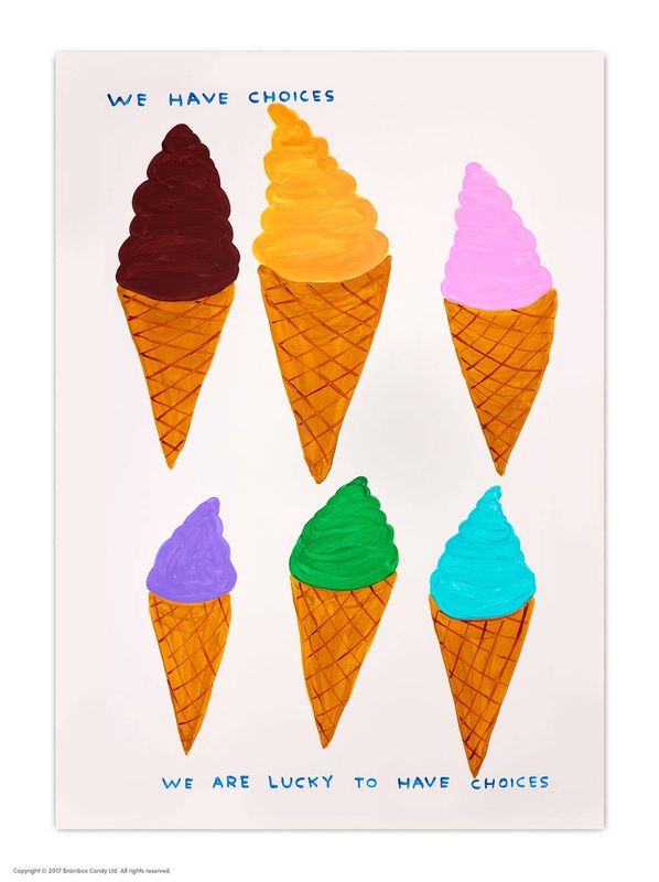 David Shrigley We Have Choices (Postcard) postcard