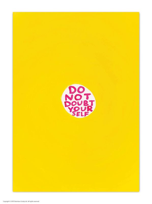 David Shrigley Doubt Yourself (Postcard) postcard