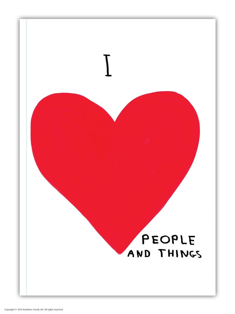 David Shrigley I Love People (A6 Notebook) a6 notebook