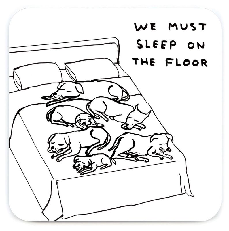 David Shrigley Sleep On The Floor (Coaster) coaster