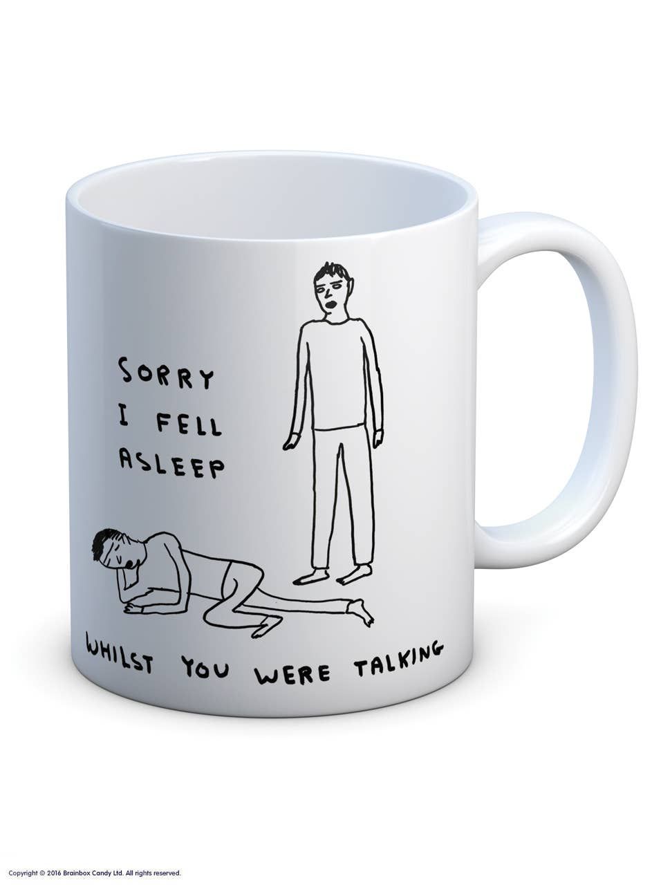 David Shrigley Fell Asleep Talking (Mug) mug