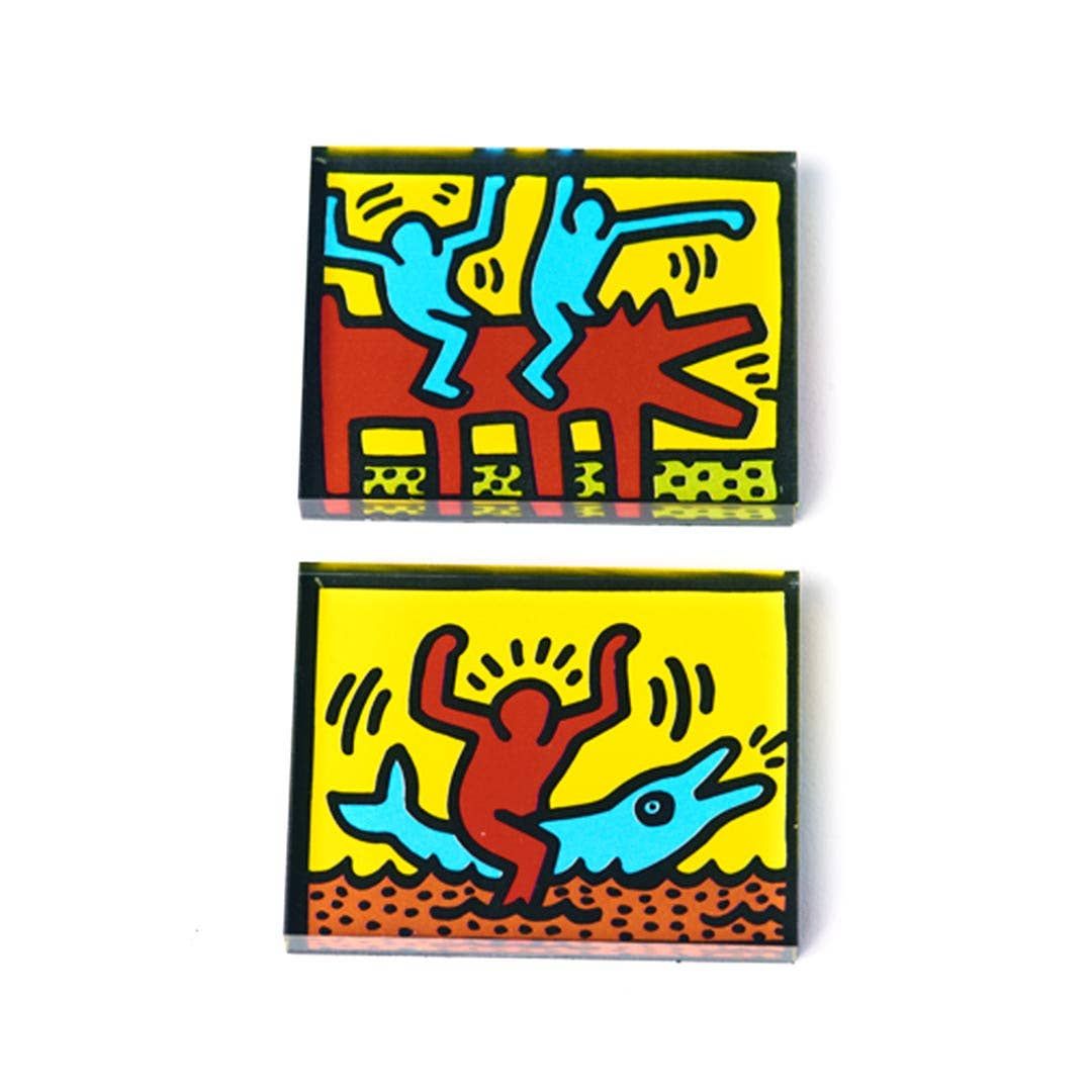 Keith Haring Dolphin Ride (Magnet Set) magnet set