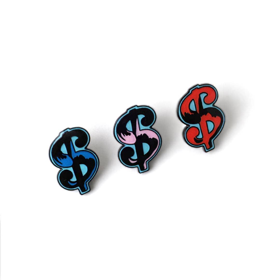 Andy Warhol Dollar Sign Set (3x Pin Badges) 3x pin badges
