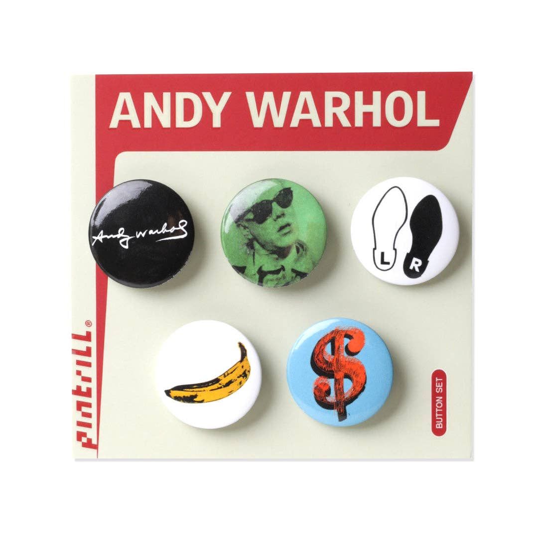 Andy Warhol Variety Set (5x Button Badges) lifestyle product image