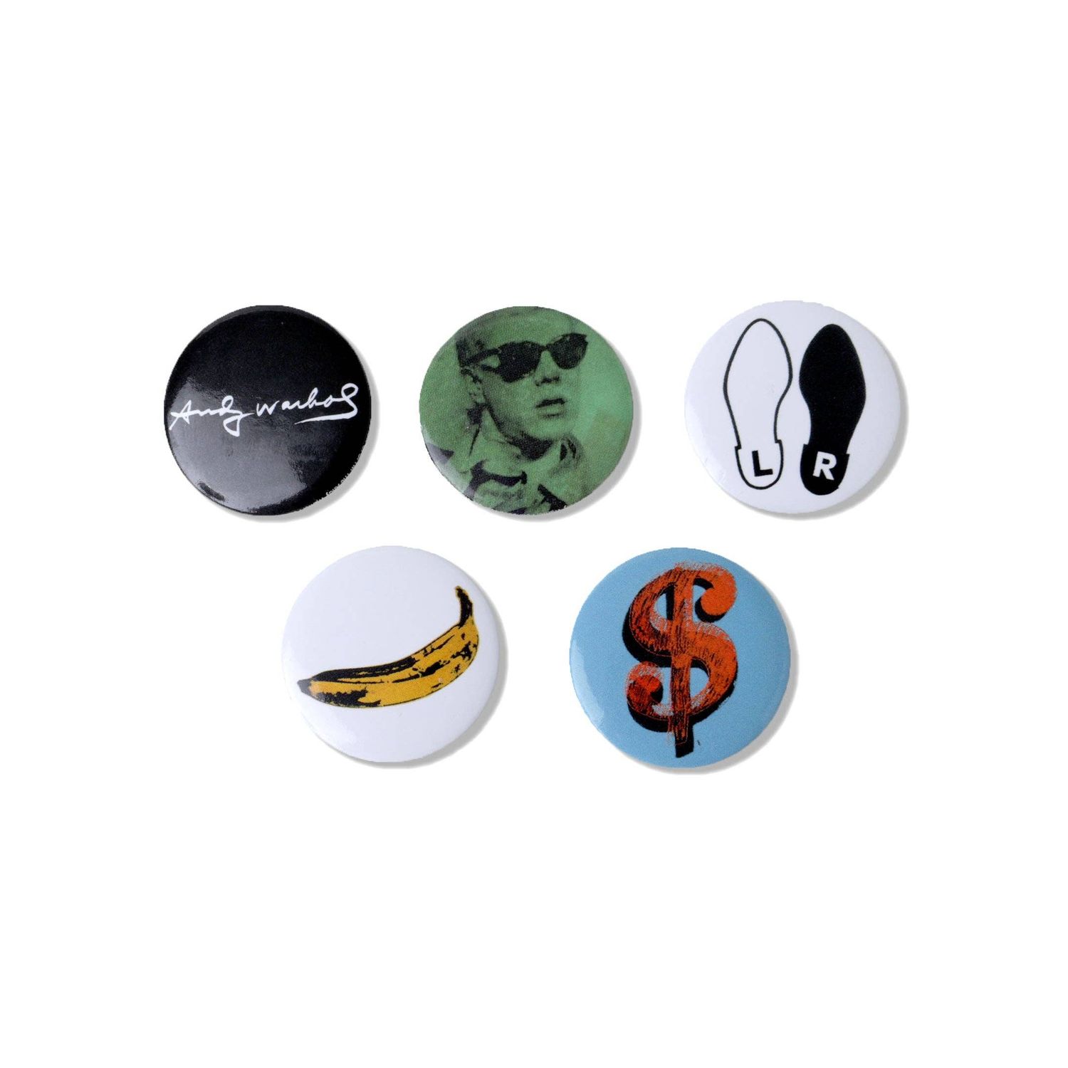Andy Warhol Variety Set (5x Button Badges) 5x button badges