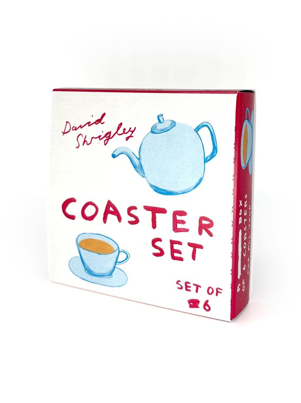 David Shrigley Coasters Set (6x Coasters) 6x coasters