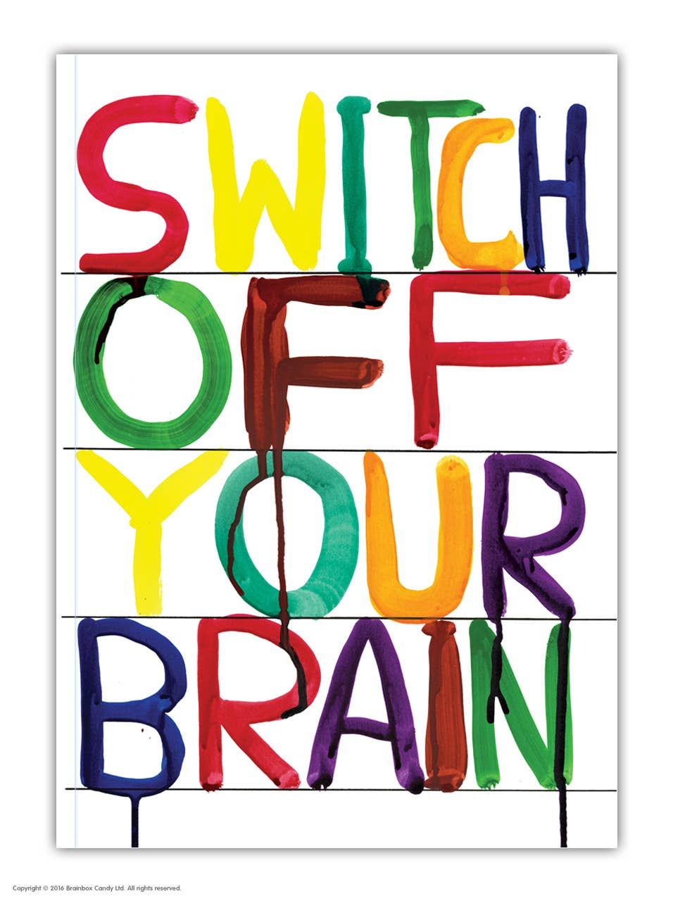 David Shrigley Switch Off Brain (A6 Notebook) a6 notebook