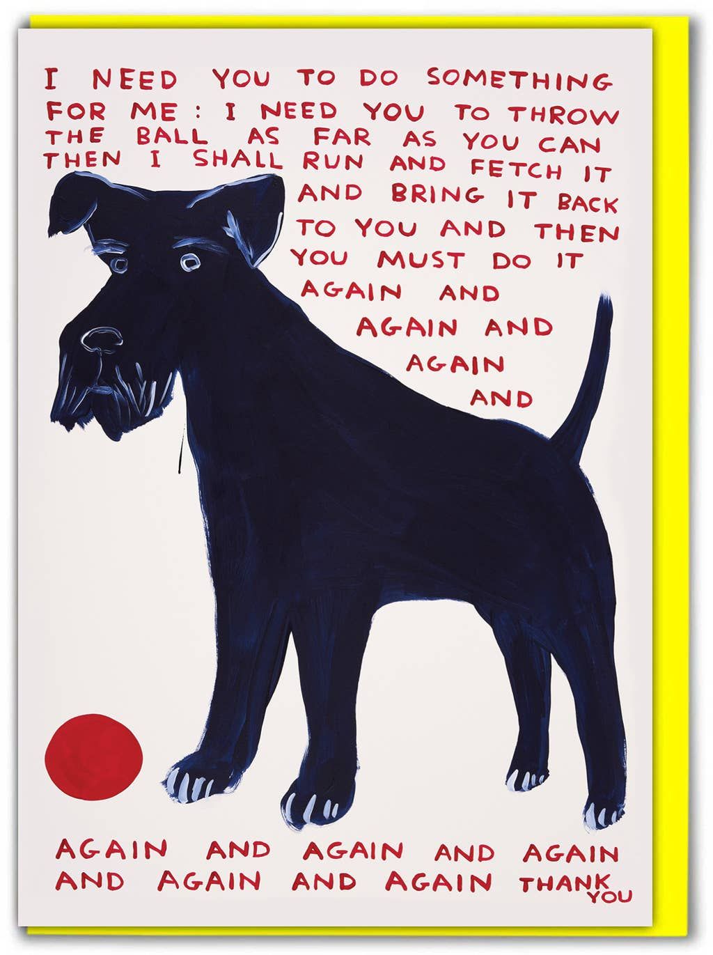 David Shrigley Do Something For Me (Greetings Card) greetings card