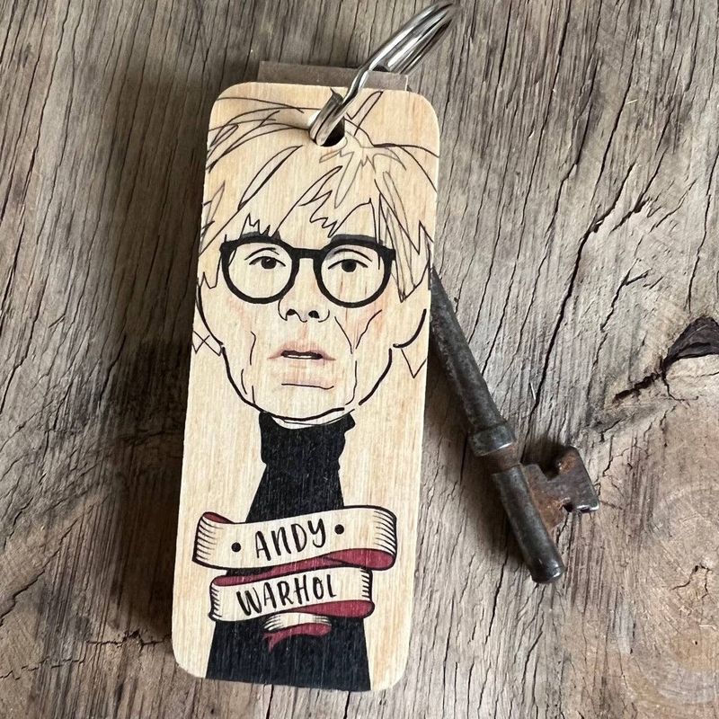 Andy Warhol Wooden Handmade Character (Keychain) keychain
