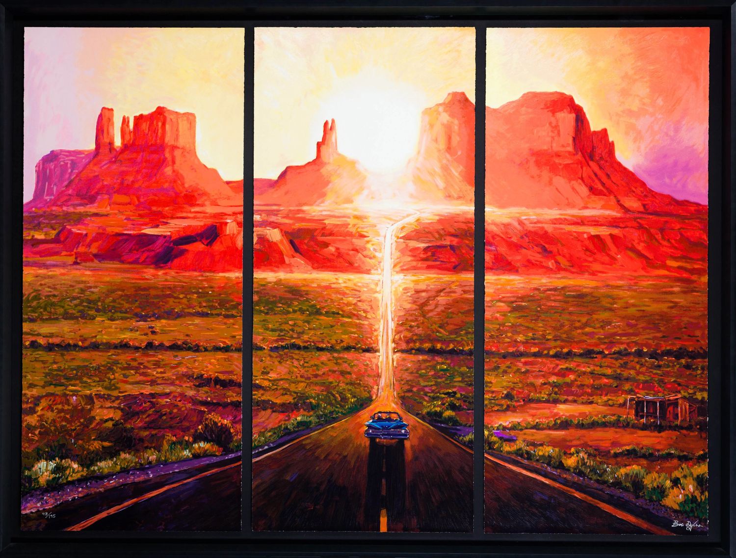 Bob Dylan - Sunset in Monument Valley, from The Retrospectrum Collection (Triptych)