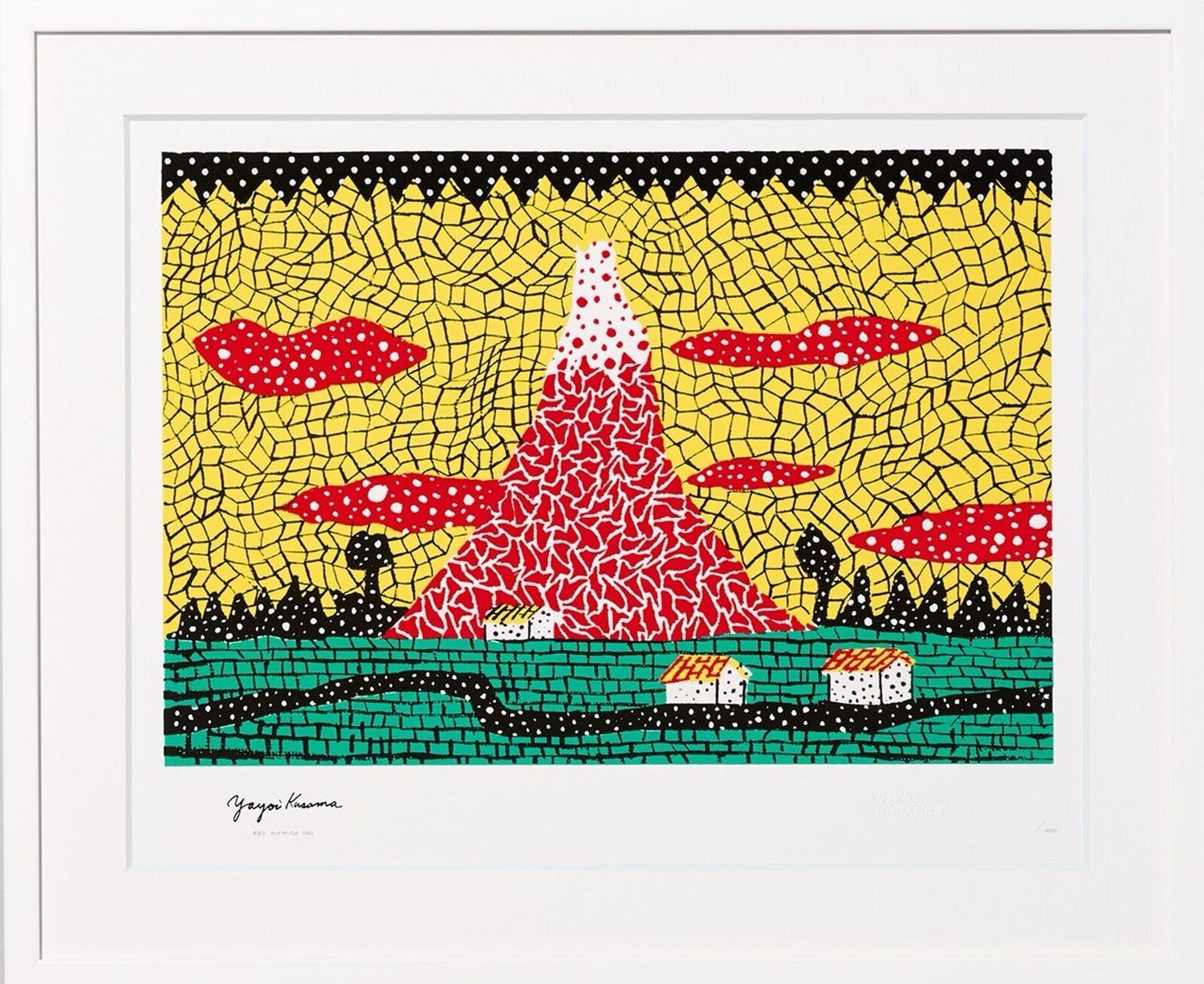 Yayoi Kusama - Red Mt. Fuji (1982)