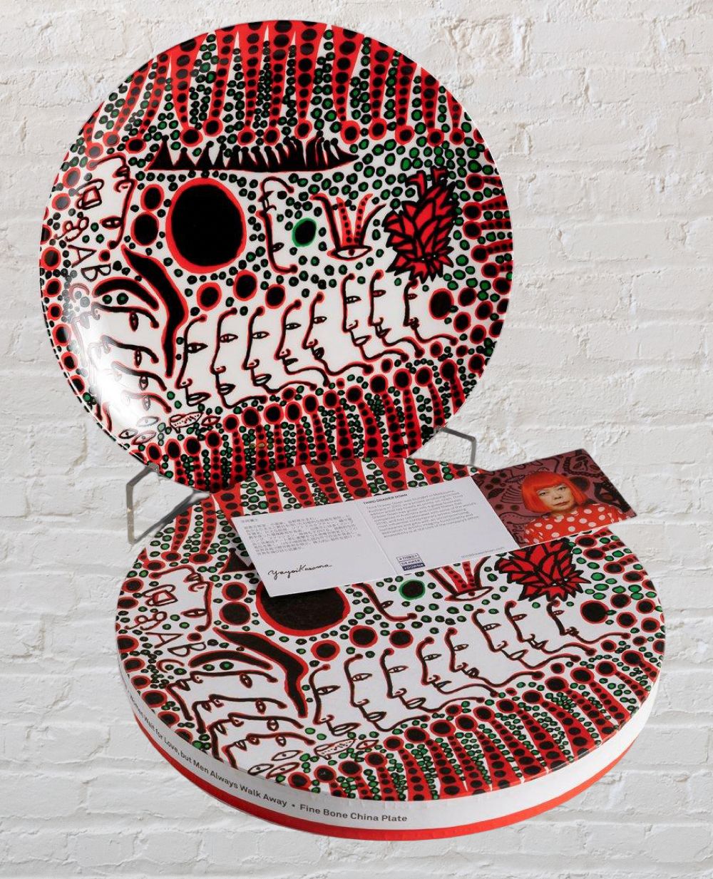Yayoi Kusama - Women Wait For Love, But Men Always Walk Away (Ceramic Plate)