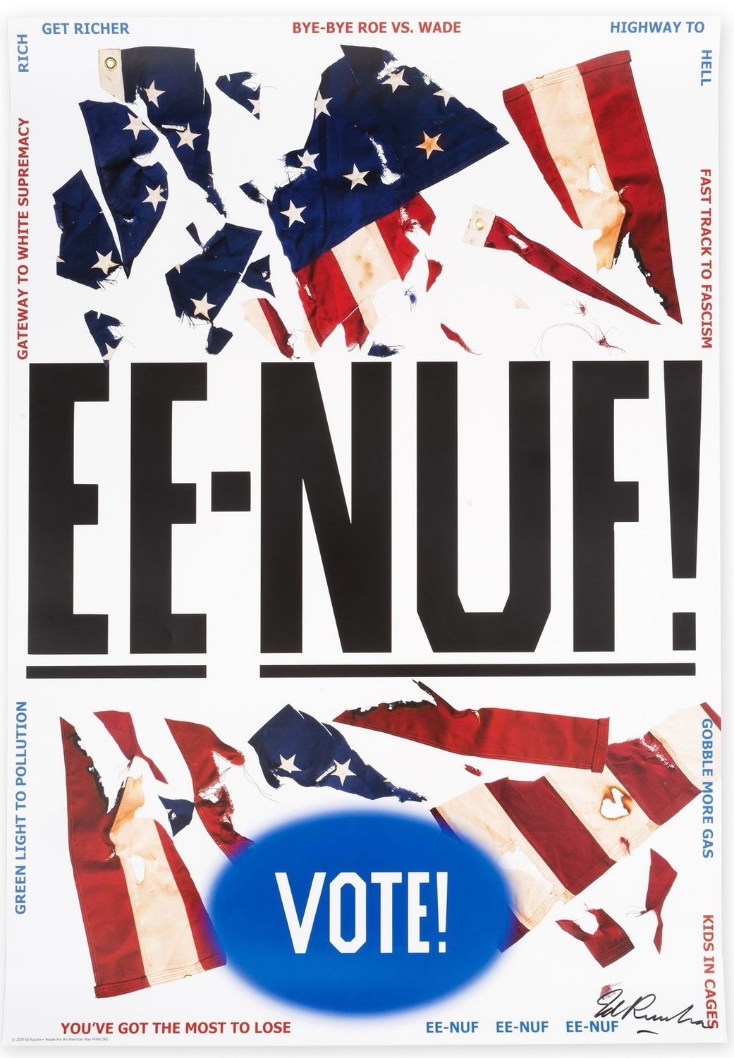 Ed Ruscha - EE-NUF! (Signed Print)