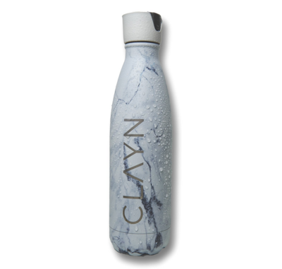 UV-C Trinkflasche | Marmor-Silber