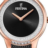 Festina Damen Armbanduhr Rosé vergoldet mit Swarovski Kristalle