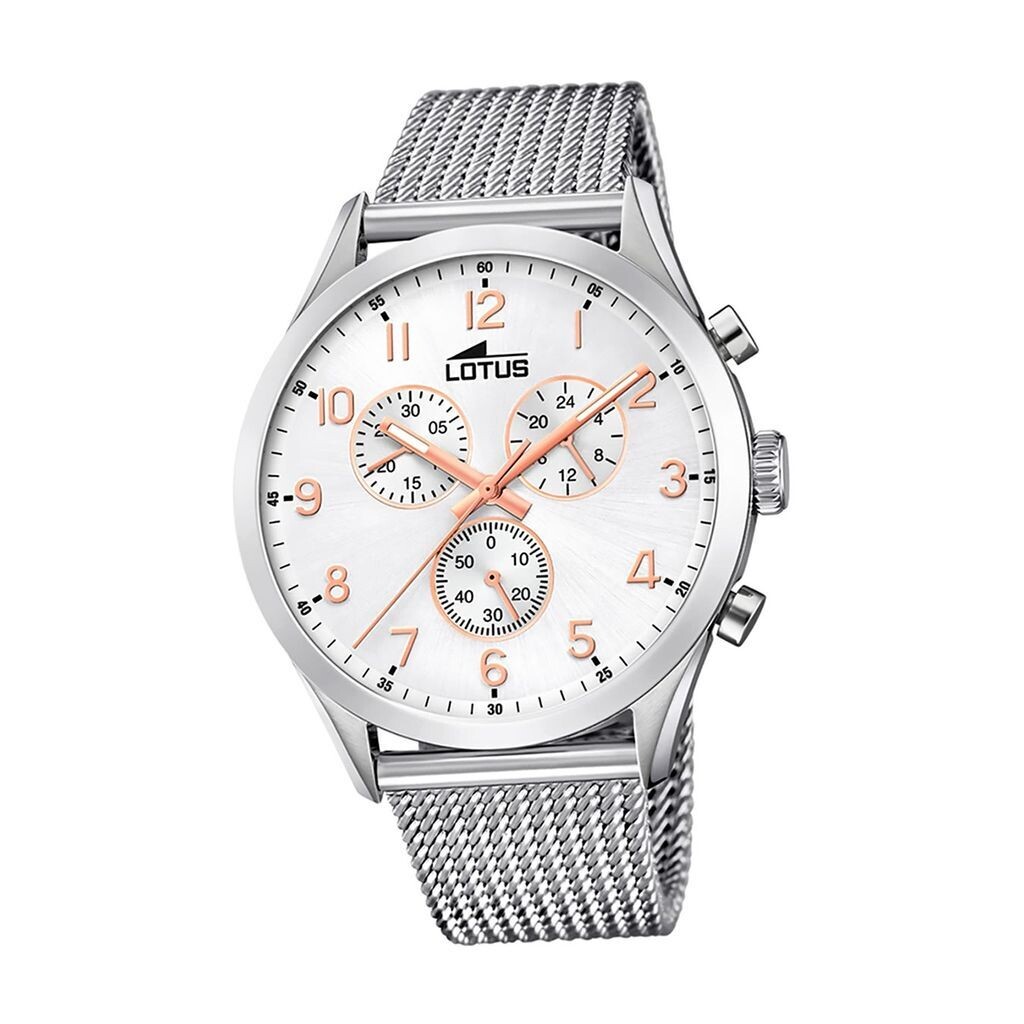 Lotus Herren Armbanduhr mit Edelstahlarmband - Sport Minimalist