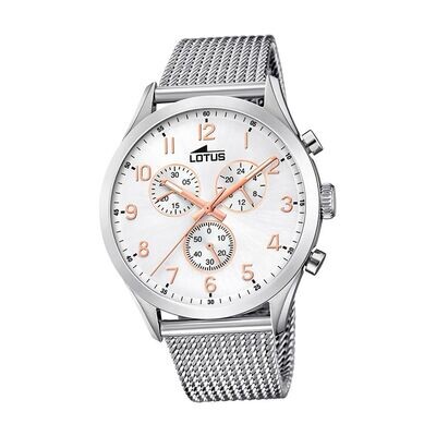 Lotus Herren Armbanduhr mit Edelstahlarmband - Sport Minimalist