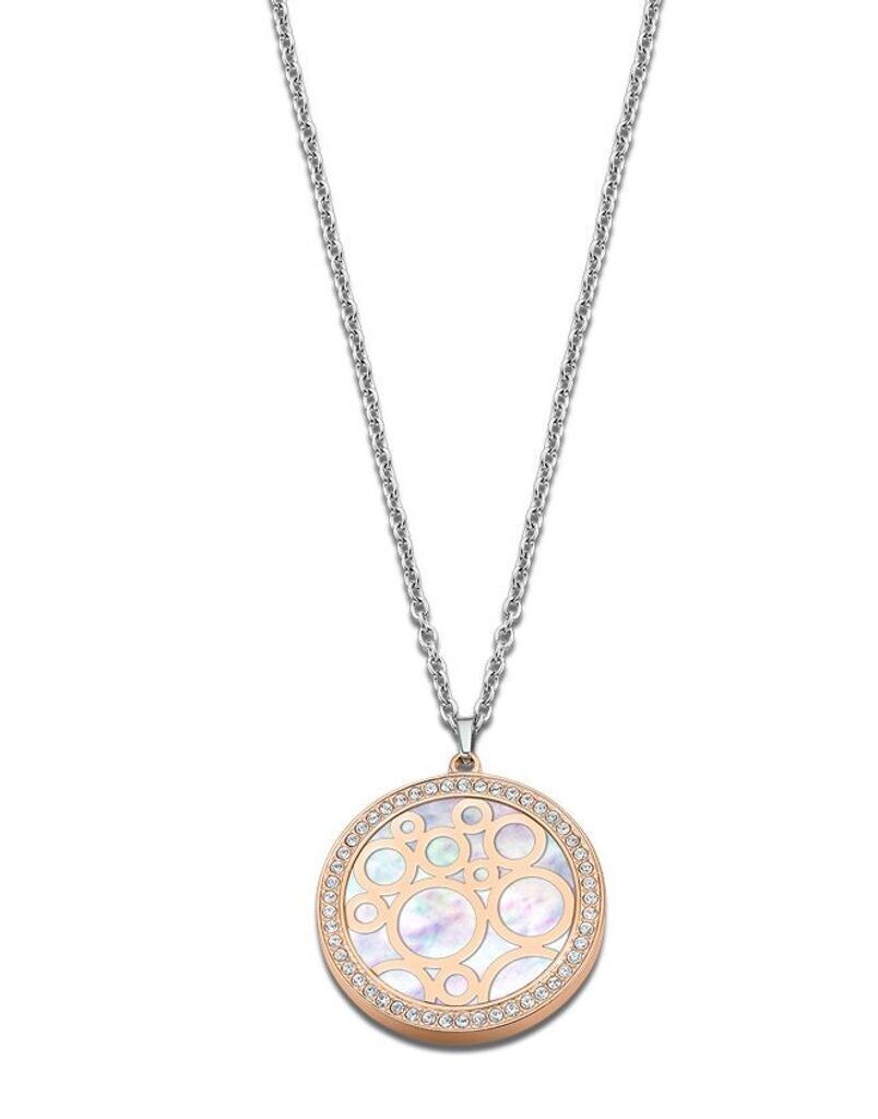 Lotus Style Halskette rosegold mit Perlmutt Strass