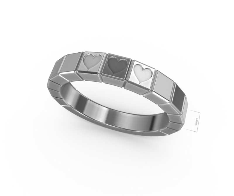Ring mit 3 Herzen // PERSN