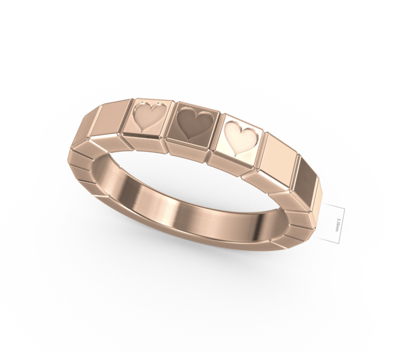 Ring mit 3 Herzen // PERSN
