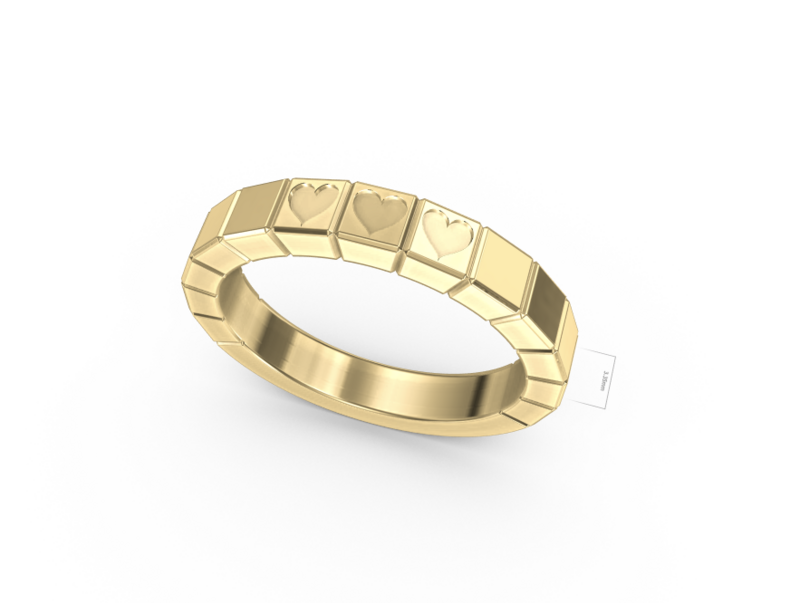 Ring mit 3 Herzen // PERSN