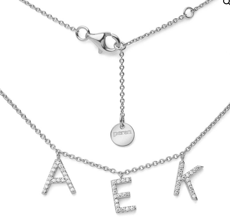 Kette mit 3x Buchstaben oder Zahlen // PERSN