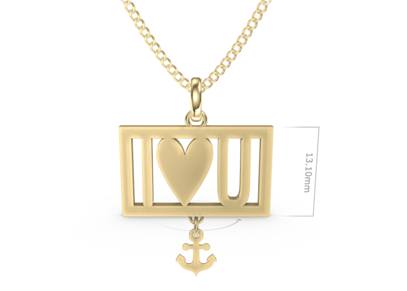 Kette &quot;i love You&quot; mit Anker // PERSN