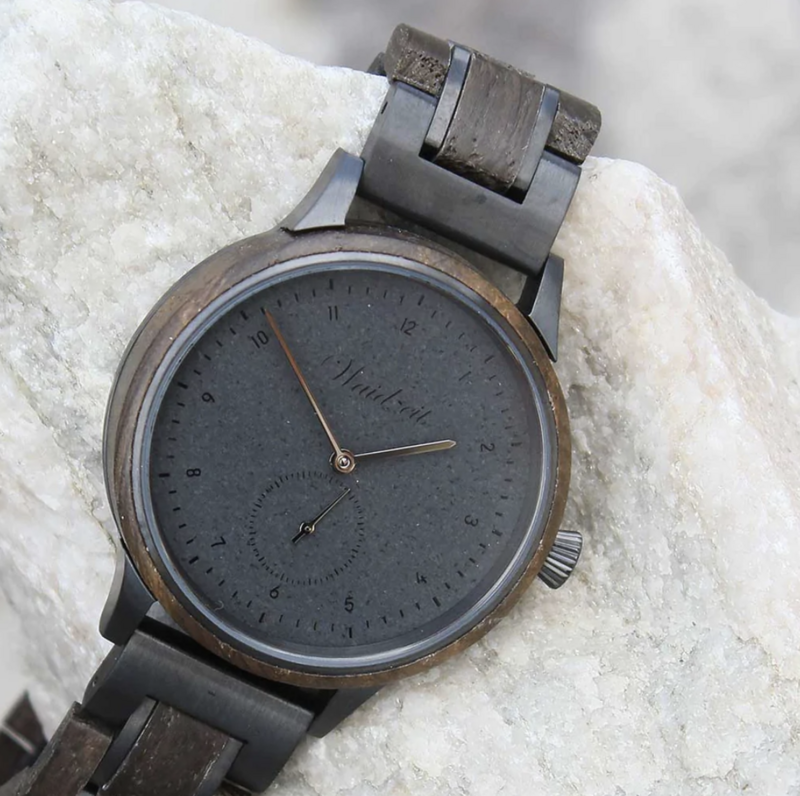 Mystic Black Holzband Unisex Uhr