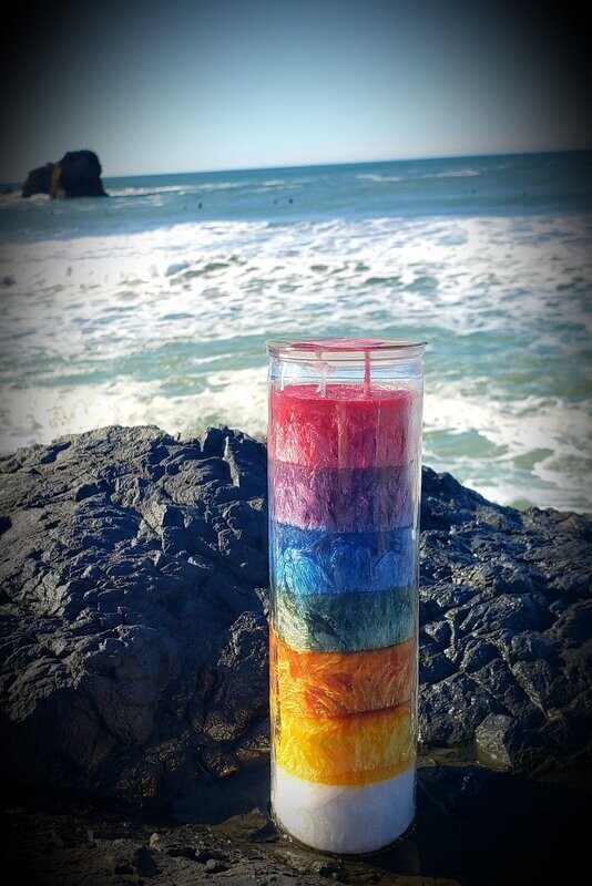 "7 CHAKRA/7 WISHES" MAGIC CANDLE