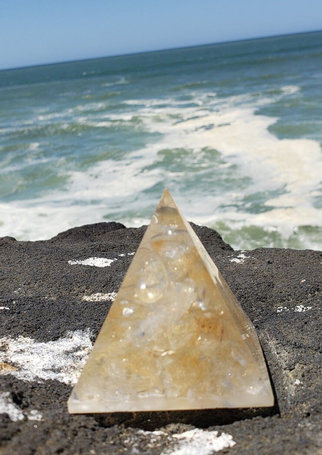 ORGANITE NATURAL CITRINE PYRAMID