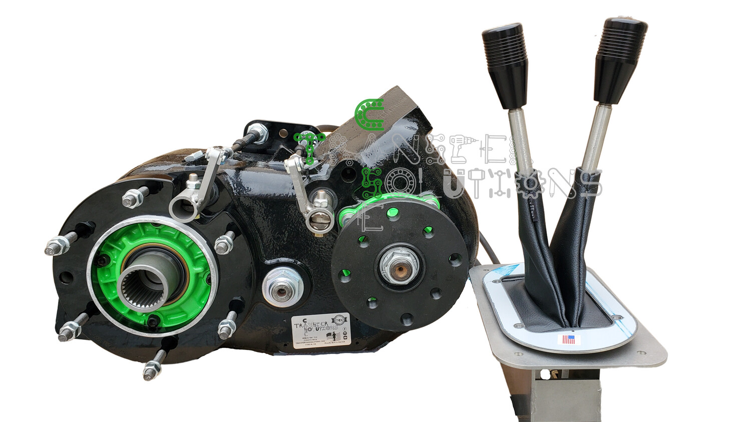 Flush-Mount Stainless Steel Twin-Stick Cable Shifter – Made in USA (Custom Length Options) (Passenger Drop)