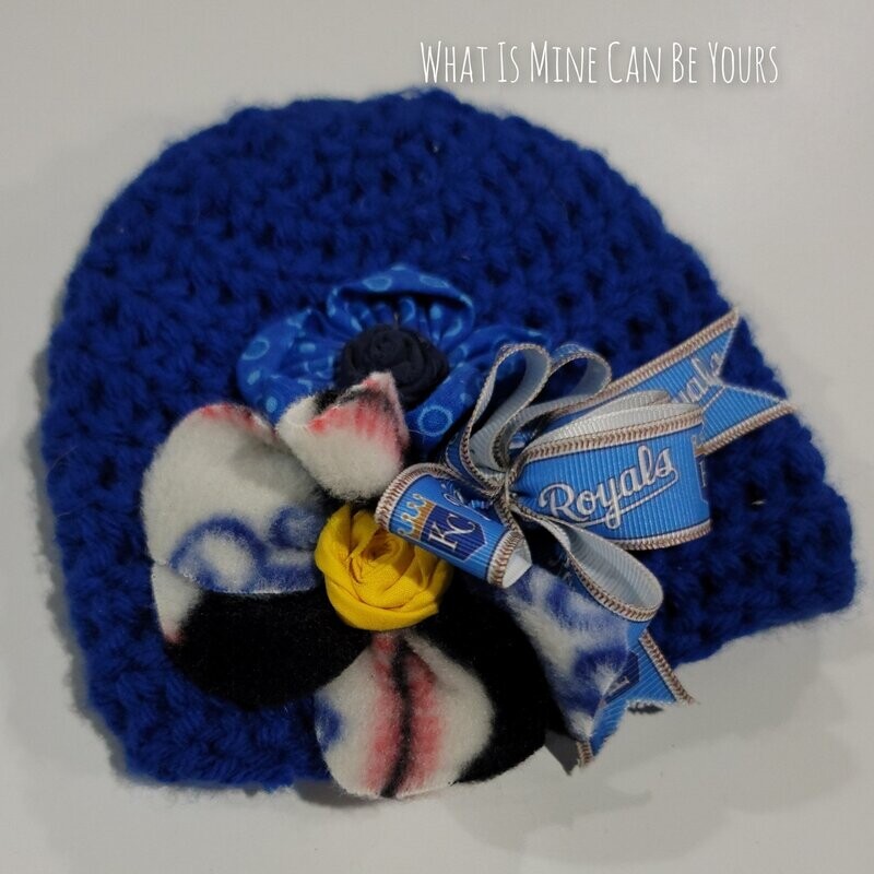 Hand Crocheted Royals Hat