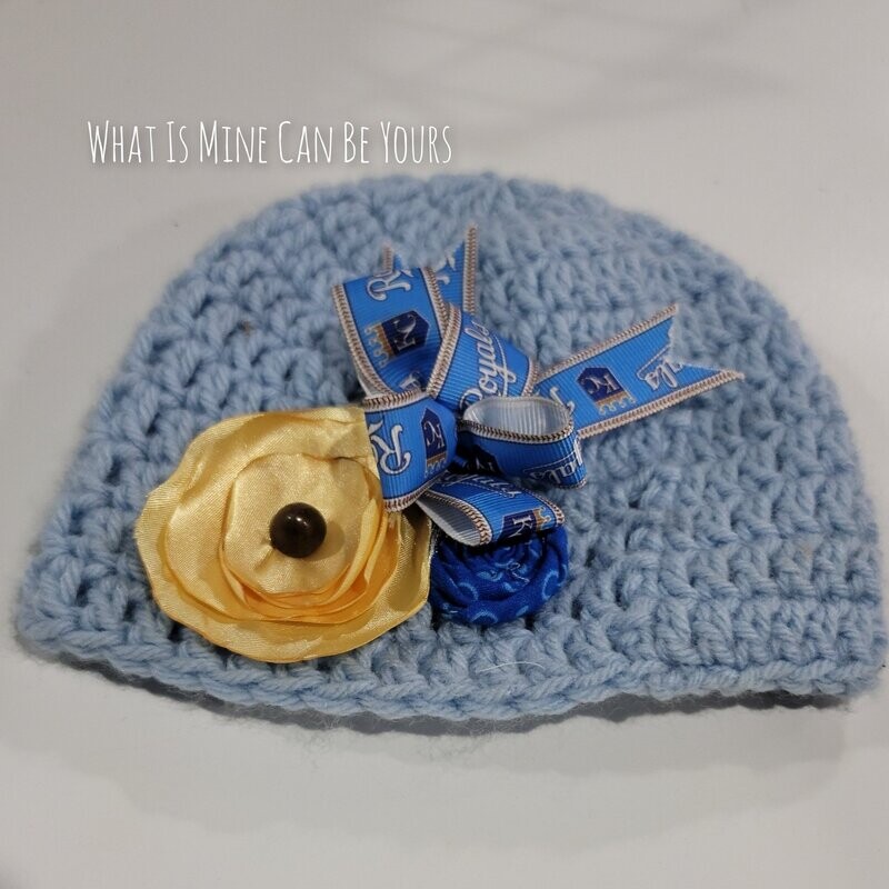Hand Crocheted Royals Hat
