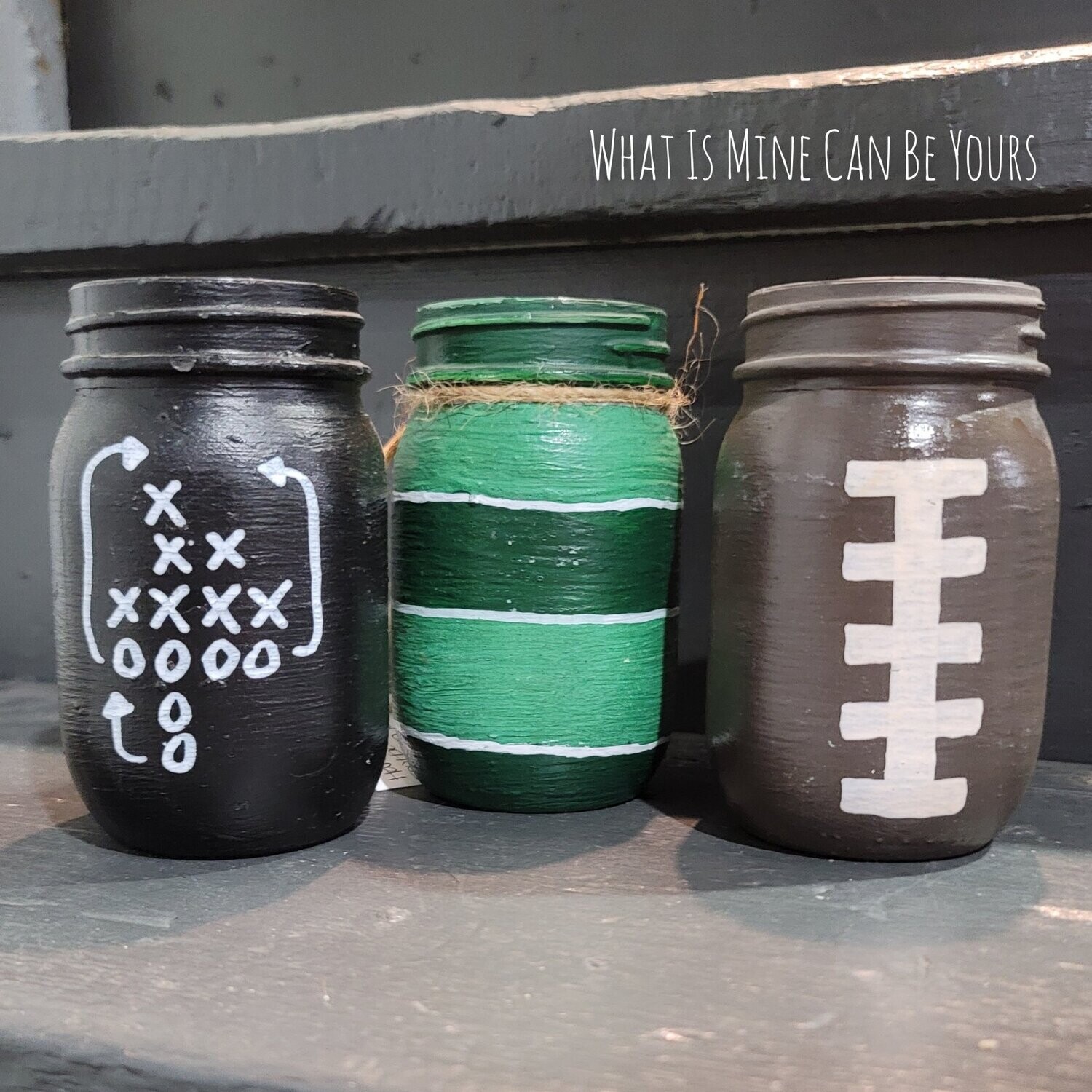 Football Mason Jars