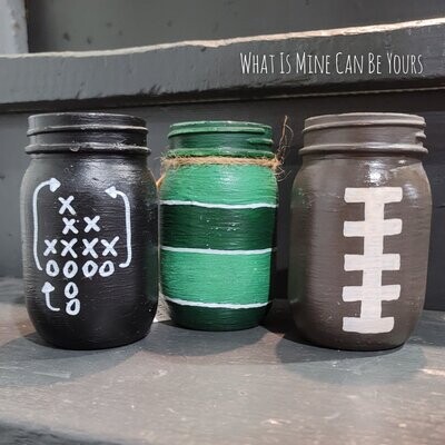 Football Mason Jars