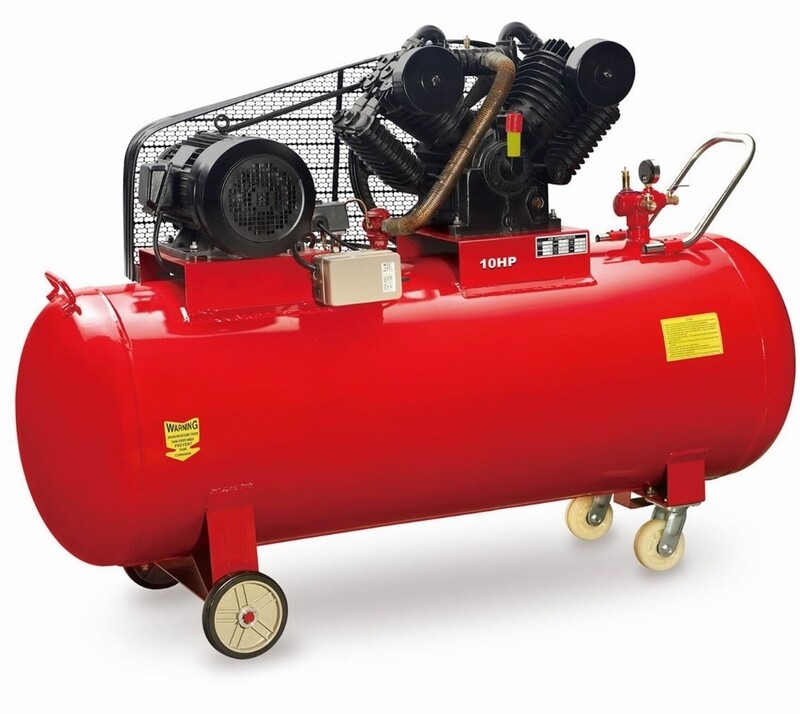 10hp Piston Air Compressor with 300L Tank - Four Cyclinders