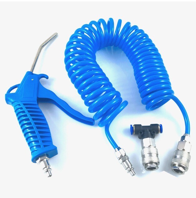 Air Blower Gun Kit With 5 Meter Spiral Polyurethane Hose