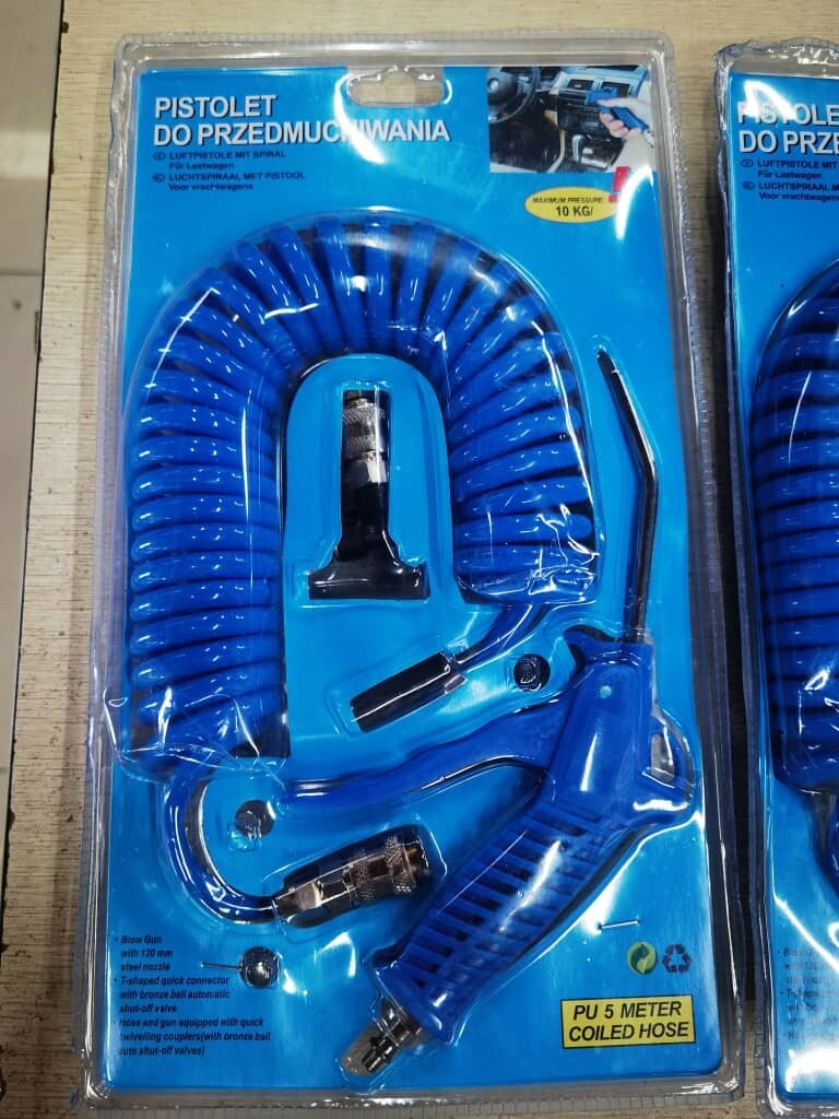 Air Blower Gun Kit With 5 Meter Spiral Polyurethane Hose