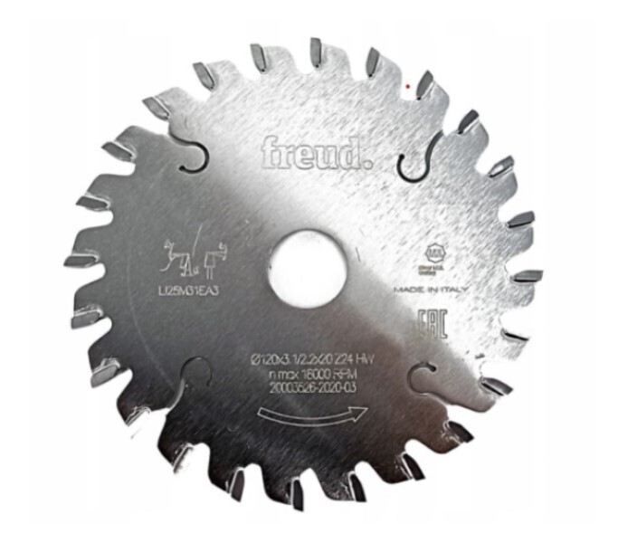 LI25M31EA3 - FREUD Adjustable Scoring Saw Blade for MDF, HDF, MFC, Acrylic - 120 x 3.1 x 20mm Z24