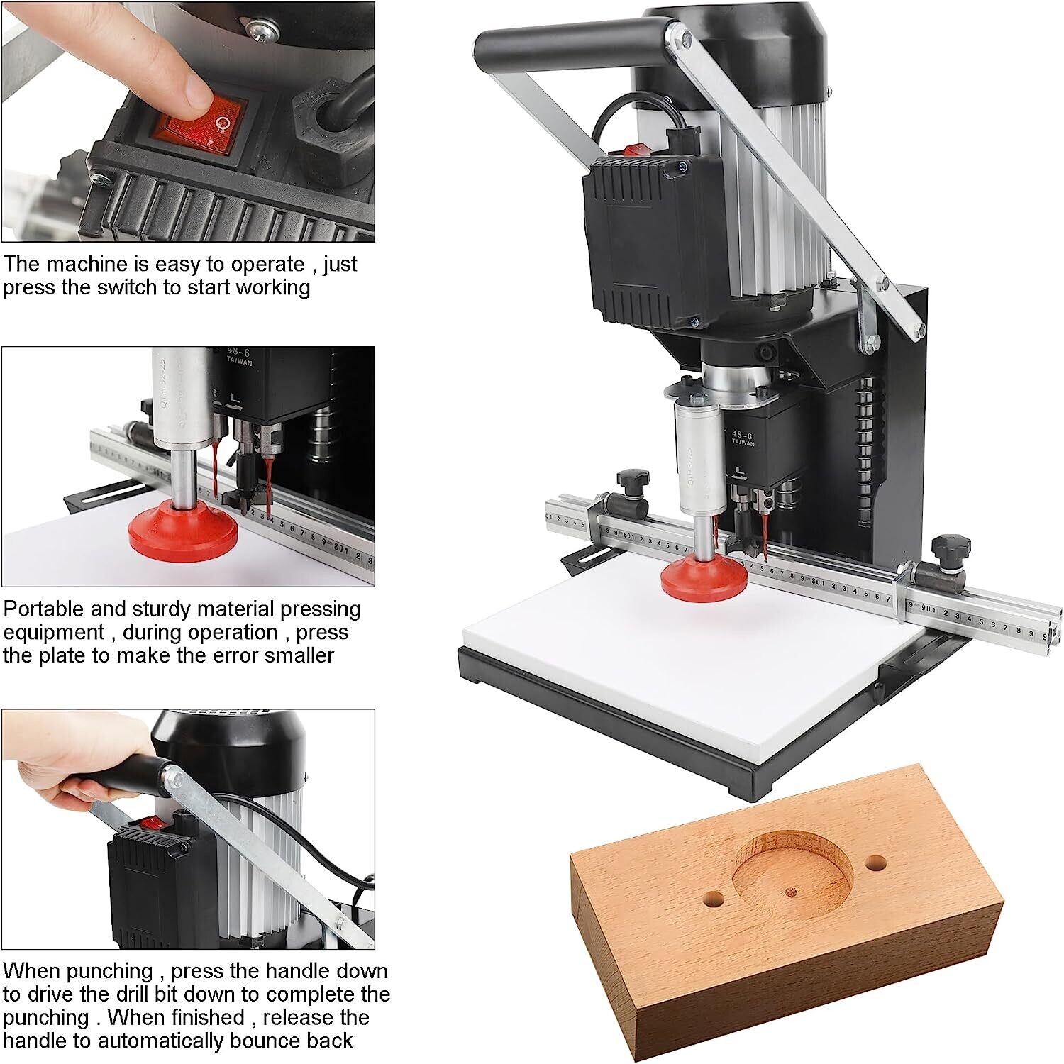 WOODMETAL WHD 10 Hinge Drill Machine